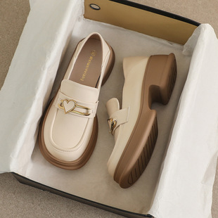 Weiwei Girl 158-2 Thick Bottom Loafers Women's Retro Slip-on Small Leather Shoes Small College Style Single Shoes Women