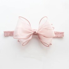 韩国新款韩版儿童发带发饰 婴儿可爱网纱蝴蝶结 网红款蕾丝发带