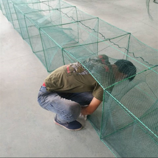 7-26米大框架鱼网虾笼地网笼龙虾网折叠渔网大号鱼网捕虾中国