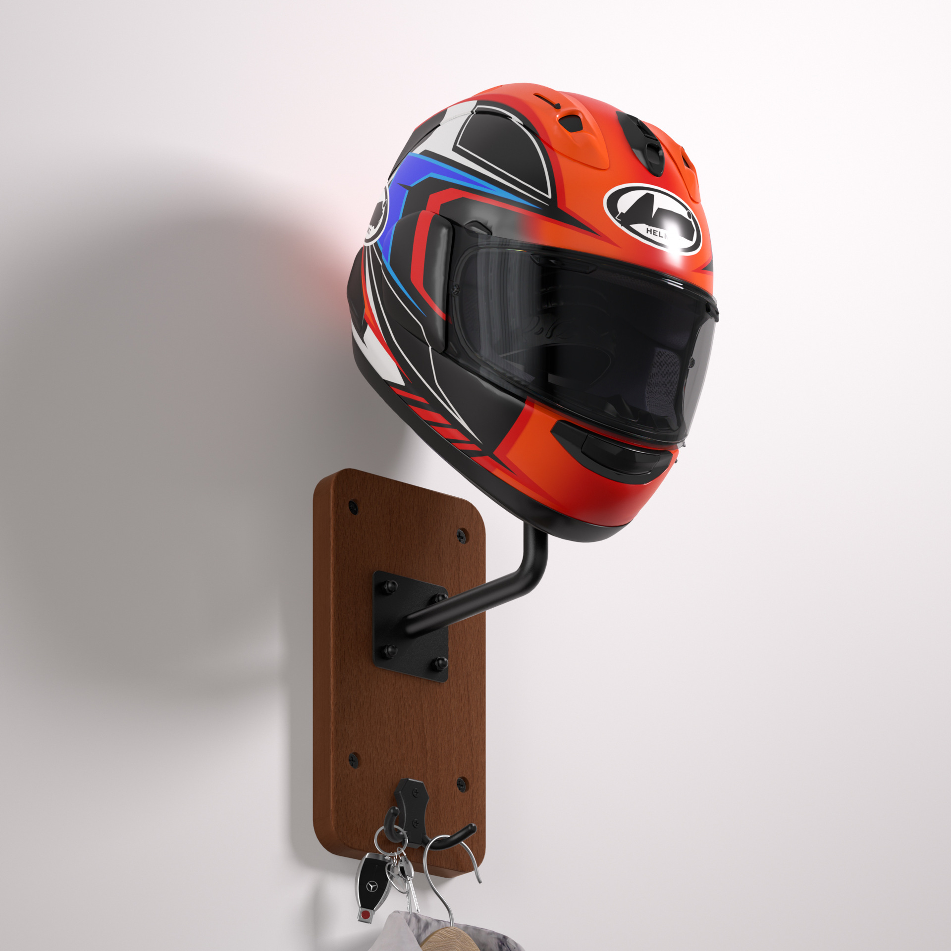Cross-Border Halloween Decorative Ornaments Skull Hook Motorcycle Helmet Holder Metal Ornaments Hat Storage Rack