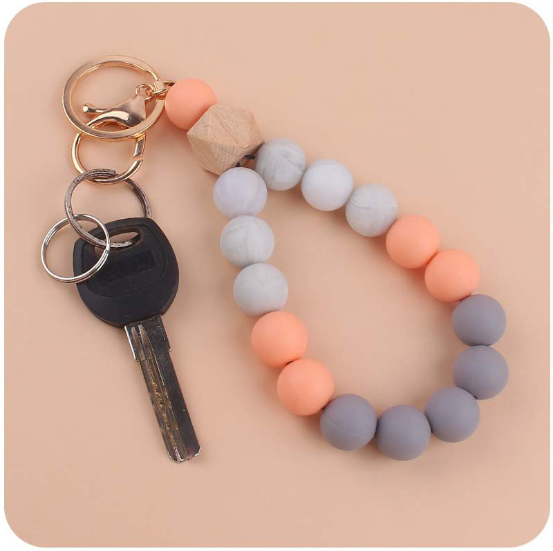 Style Simple Rond Alliage Gel De Silice Perlé Femmes Porte-clés display picture 4