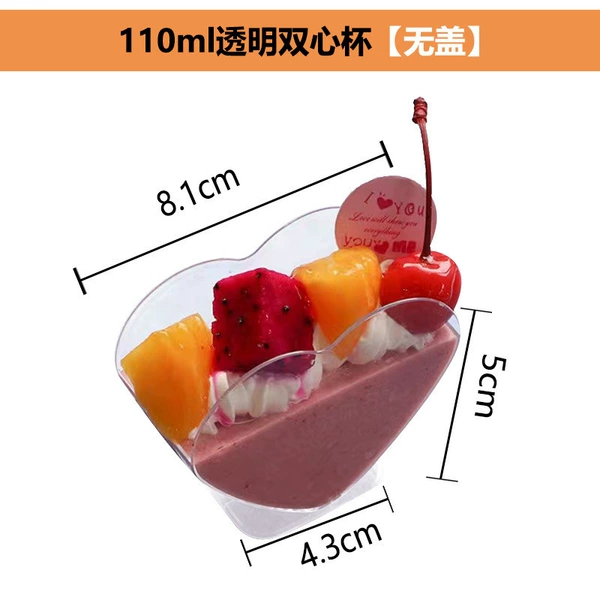 100 pieces of 110ml double-heart cups✦