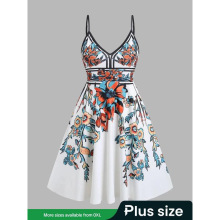 H 48131 Floral print camisole dress ����ӡ������ȹ�羳��