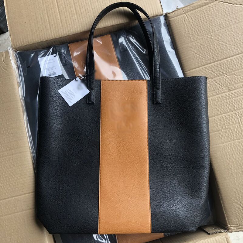 Foreign Trade Last Order Black Brown Pu Large Capacity Tote Bag Casual Versatile Women's Handbag Shoulder Bag Shopping Bag