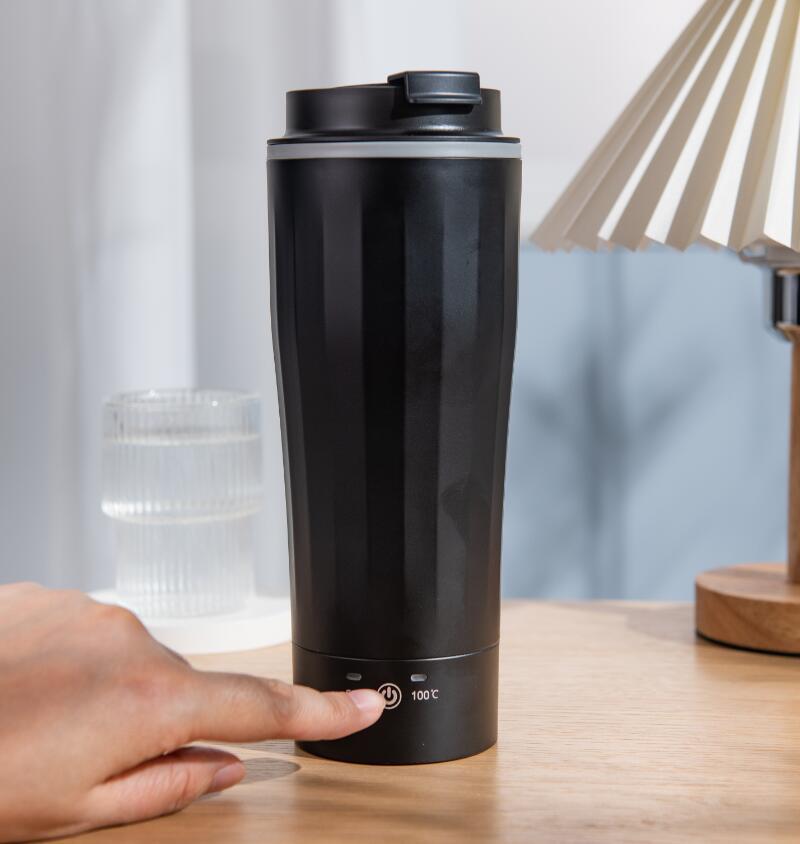 2023 New Car Mounted Electric Kettle Stainless Steel 304 Heating Cup Convenient Heating Cup Temperature Display_voghion.com