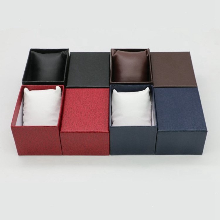 Hot-Selling Rectangular Pebbled Watch Box with Heaven and Earth Cover Paper Watch Box High-End Bracelet Jewelry Packaging Watch Box