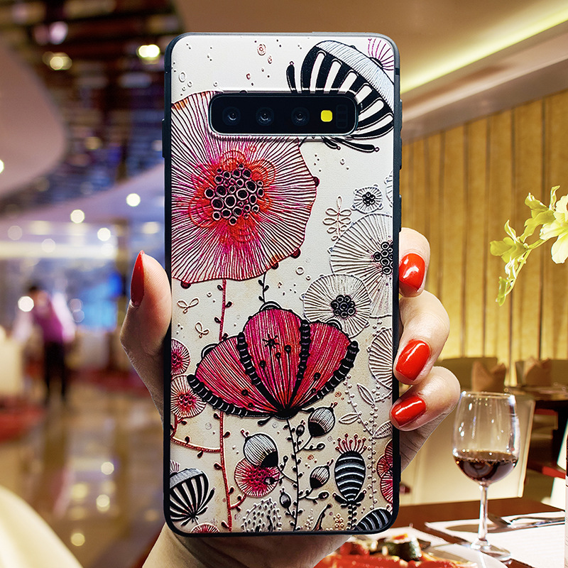 Suitable for Samsung S20+phone relief painted bus car S10 frosted soft case S9_voghion.com