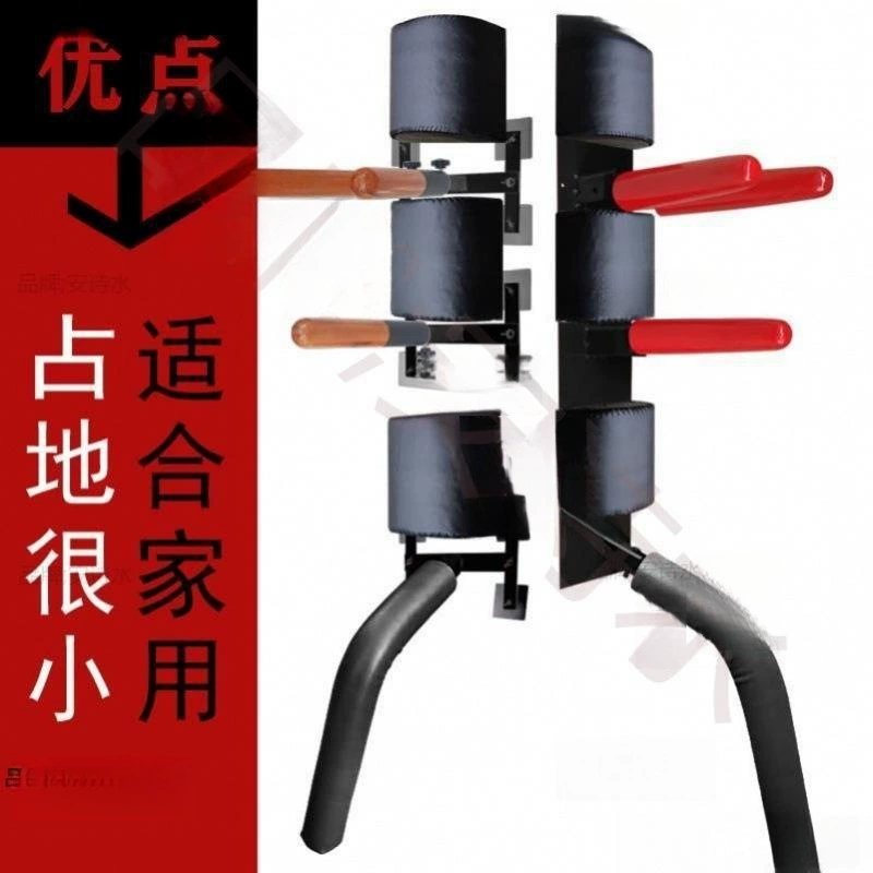 Настенный пружинный столб с функцией подметания ног, простой деревянный манекен для Вин Чун, деревянный манекен для Джит Кун До, бамбуковый столб.