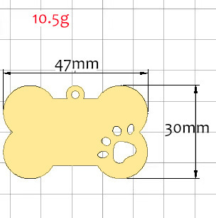 47*30 huesos de palma huecos dorados