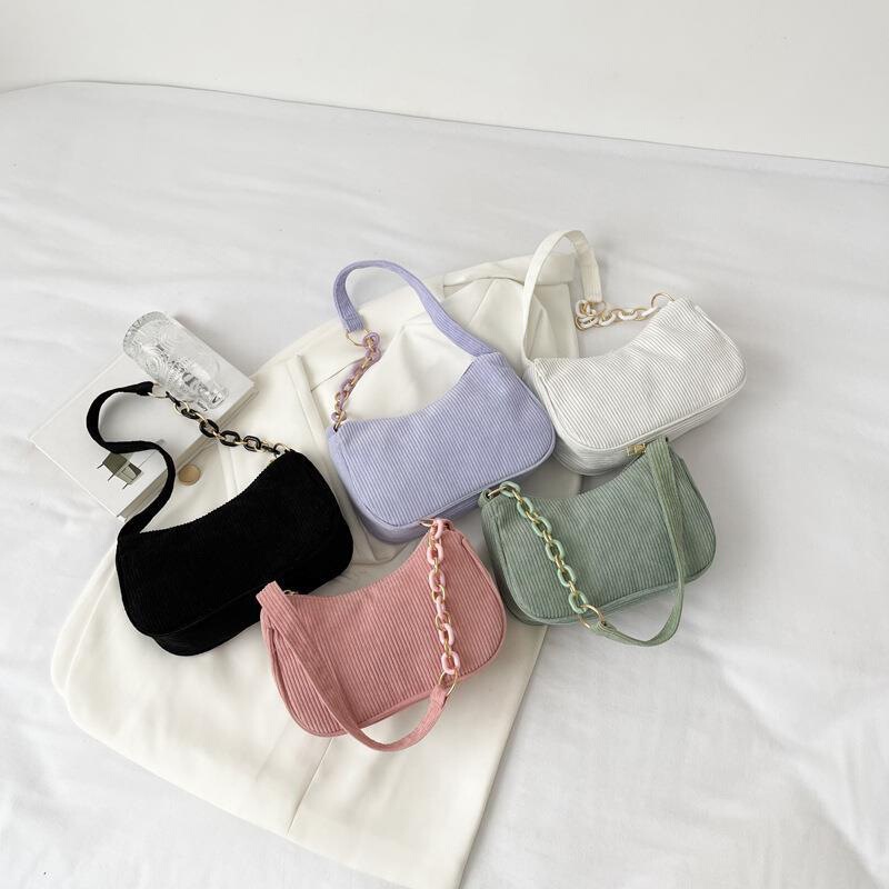 Korean Style Literary Cloth Bag, Simple Casual Corduroy Cloth Shoulder Bag for Women, Solid Color Mini Crossbody Bag, Portable Canvas Bag Korean Style Literary Cloth Bag, Simple Casual Corduroy Cloth Shoulder Bag for Women, Solid Color Mini Crossbody Bag, Portable Canvas Bag
