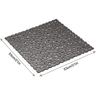 53*53 Pebbles Bathroom Non-Slip Mat Stone Bathroom Mat Bathing Foot Mat Square Suction Disc Mat Europe Amazon