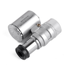 60倍小放大镜高倍高清带灯led手持珠宝鉴定迷你便携式维修100LED