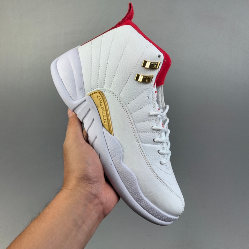 High-Quality Aj12 High-Top Retro Basketball Shoes for Men and Women, Versatile Sports Shoes for Couples, Jordan 12 Gold Buckle Pearl Pink Trendy Shoes High-Quality Aj12 High-Top Retro Basketball Shoes for Men and Women, Versatile Sports Shoes for Couples, Jordan 12 Gold Buckle Pearl Pink Trendy Shoes