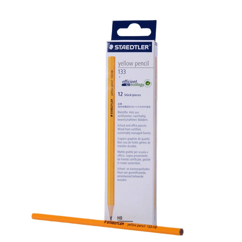STAEDTLER133 желтый карандаш-палка 2B HB школьный карандаш 2 в случае ведения младших школьников карандаш