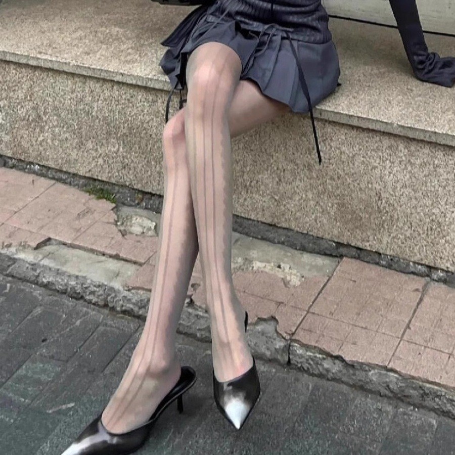 White Stockings Pure Desire Sexy Lace Pantyhose Lolita Base Diamond-Pattern Bare-Leg Artifact Socks Ins