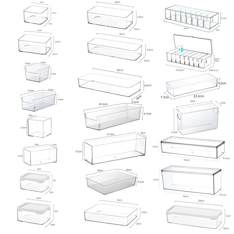 Настольная коробка для хранения Кухонный ящик встроенный прозрачный