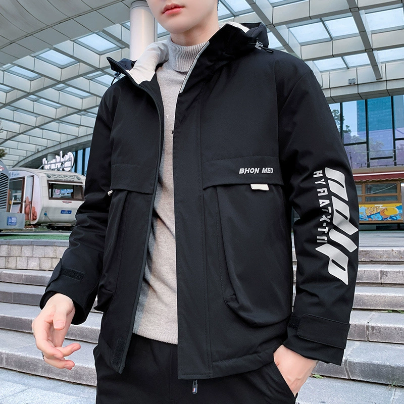 2023 Новое поступление куртка с хлопковой подкладкой, мужская осенне-зимняя уличная утепленная теплая куртка с хлопковой подкладкой, куртка с хлопковой подкладкой, Мужское пальто с принтом