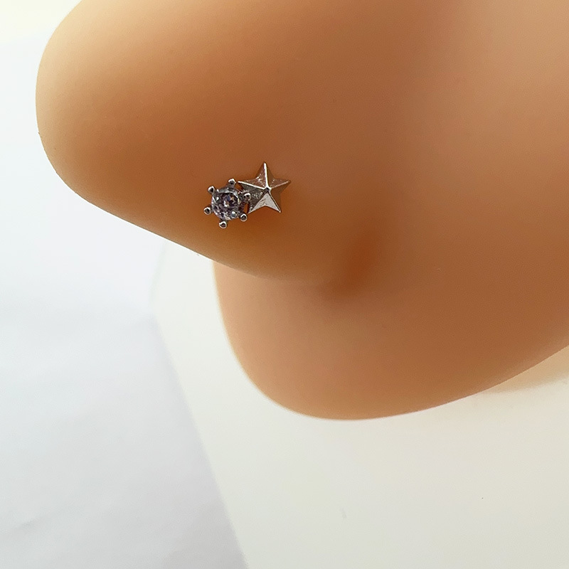 Piercing de nez en forme de l avec zircon blanc bijou minimaliste_voghion.com