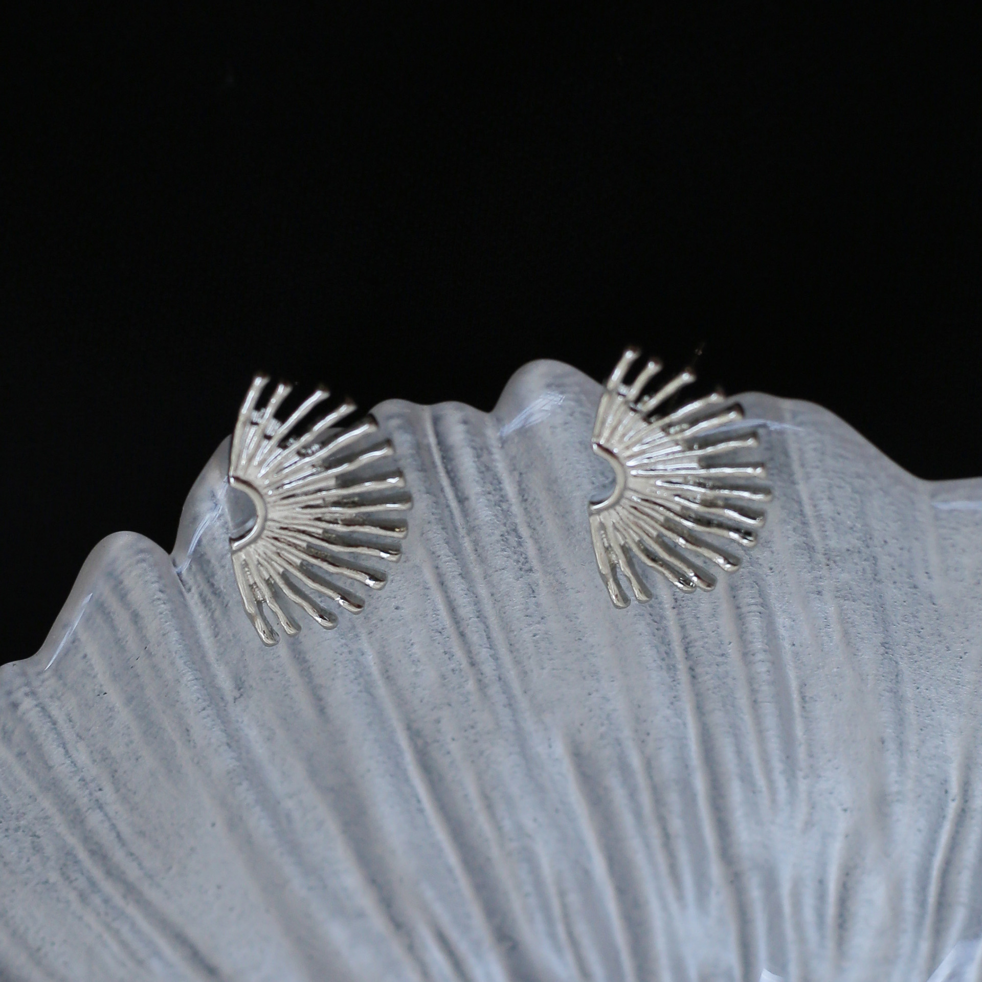 Fan -shaped silver