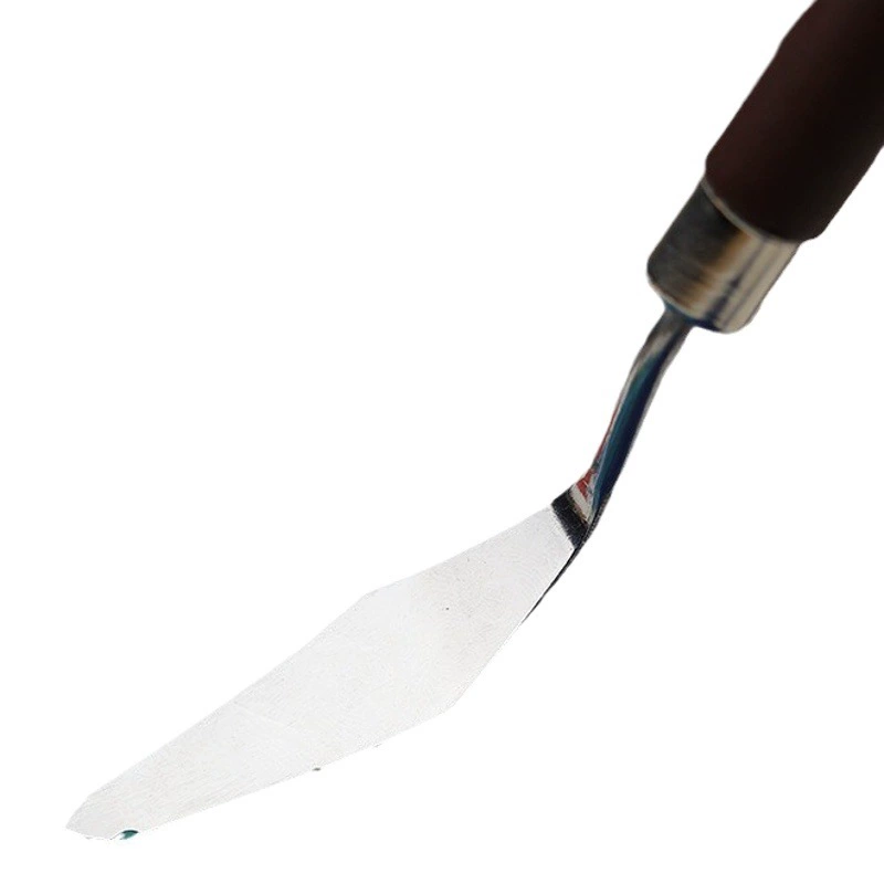 Трансграничная ручка из красного дерева масляный нож для рисования пигмента скребок акриловый гуашь пигмент инструмент для окрашивания деревянная ручка плоская головка небольшой острый нож