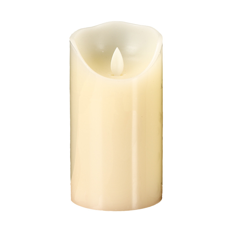 Vela electrónica LED burdeos con mecha oscilante de parafina para decoración de bodas y cumpleaños