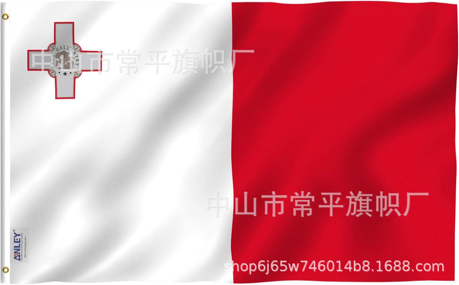 DANF bandera de la UE exportación de bandera transfronteriza 100D poliéster doble bandera 300D cabeza de lona de nylon 3 * 5ft