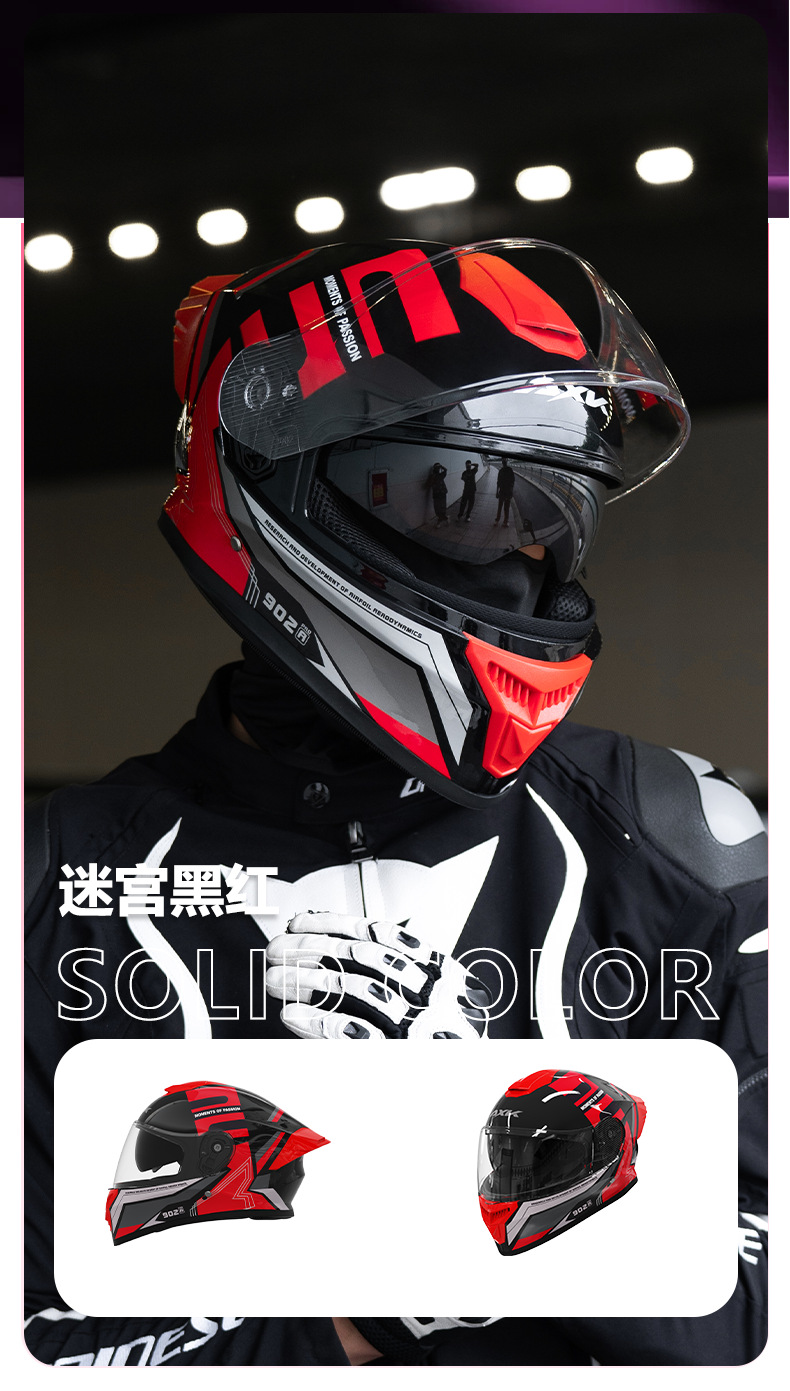3C/Dot Motorcycle Helmet for Men, Winter Warm Electric Bike Helmet for Women, All-Season Neck Gaiter Style Full-Face Helmet