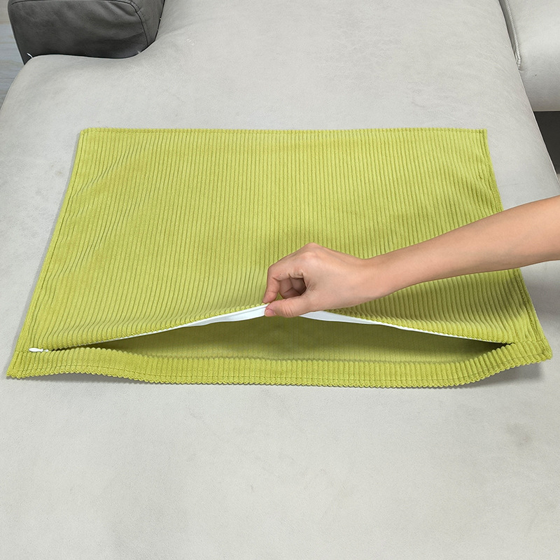 新品コーデュロイ長方形ソファクッション抱き枕大クッションリビングベッドバックカバー高級感