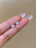 Advanced zirconium, cute small earrings, high-quality style, micro incrustation, light luxury style, french style