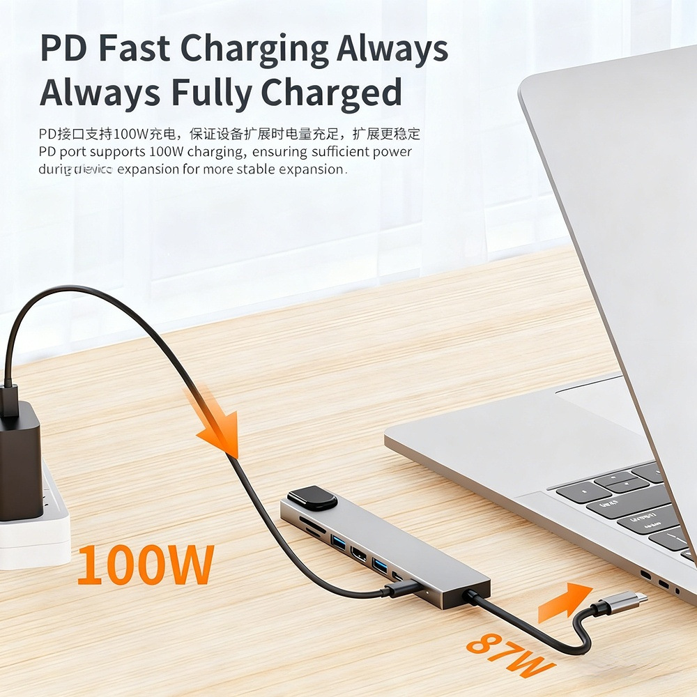 Cross-border 8 - in - one docking USB3.0hub para macbook ipad docking OEM personalizado mayorista image 5