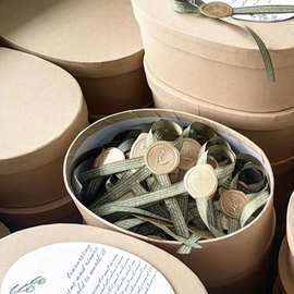 椭圆形牛皮纸烘焙礼盒小红书INS饼干糖果包装盒复古伴手礼 礼品盒