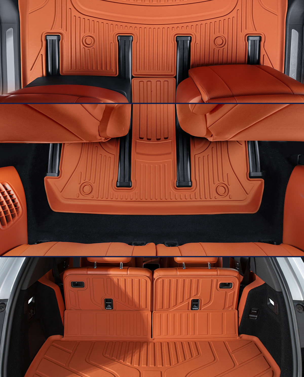 Car floor mats for AITO M9, TPE, double layer