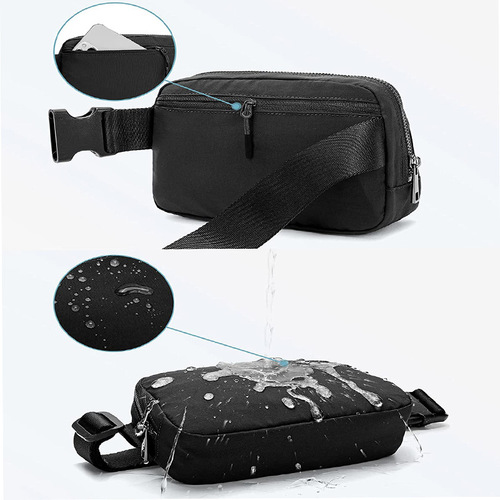 Cross-border lulu same style waist bag nylon waterproof chest bag outdoor versatile crossbody men's and women's sports running mobile phone bag