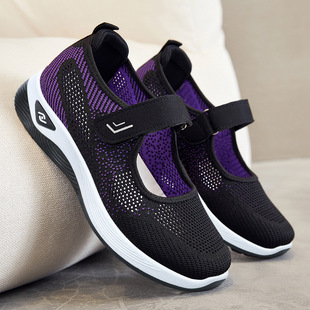 Shoes summer women's new cross-border temu wholesale light shallow mouth velcro mother shoes women's shoes soft bottom not tired feet