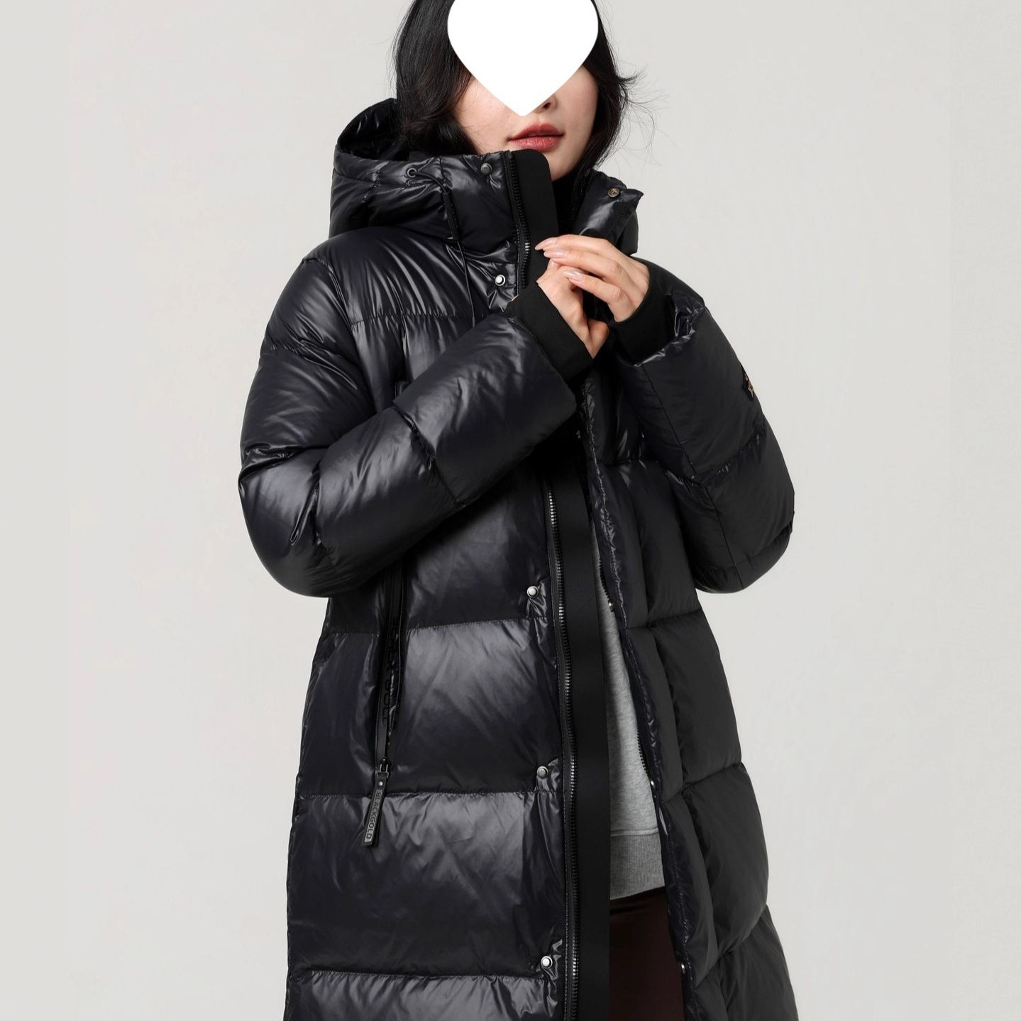 Factory Direct Sales Black Gold Goose down 2025 New down Jacket Women's Mid-Length Winter Outdoor Loose Thickeneded Black