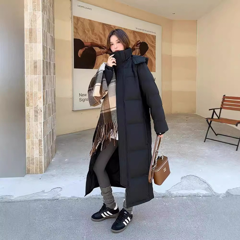 2025 New Style down Jacket for Men and Women, Extra Long, Over-The-Knee, Loose, Thick, Versatile, Winter White Duck Down, Couple Style, Chinese Style