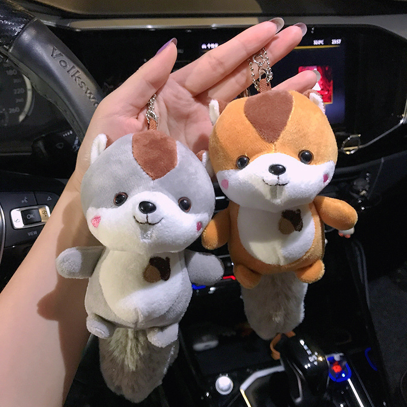 かわいいリスのぬいぐるみのキーホルダーのアイデア人形のぬいぐるみのかばんのペンダントのカップルのアクセサリーの人形のペンダントのキーホルダー|undefined