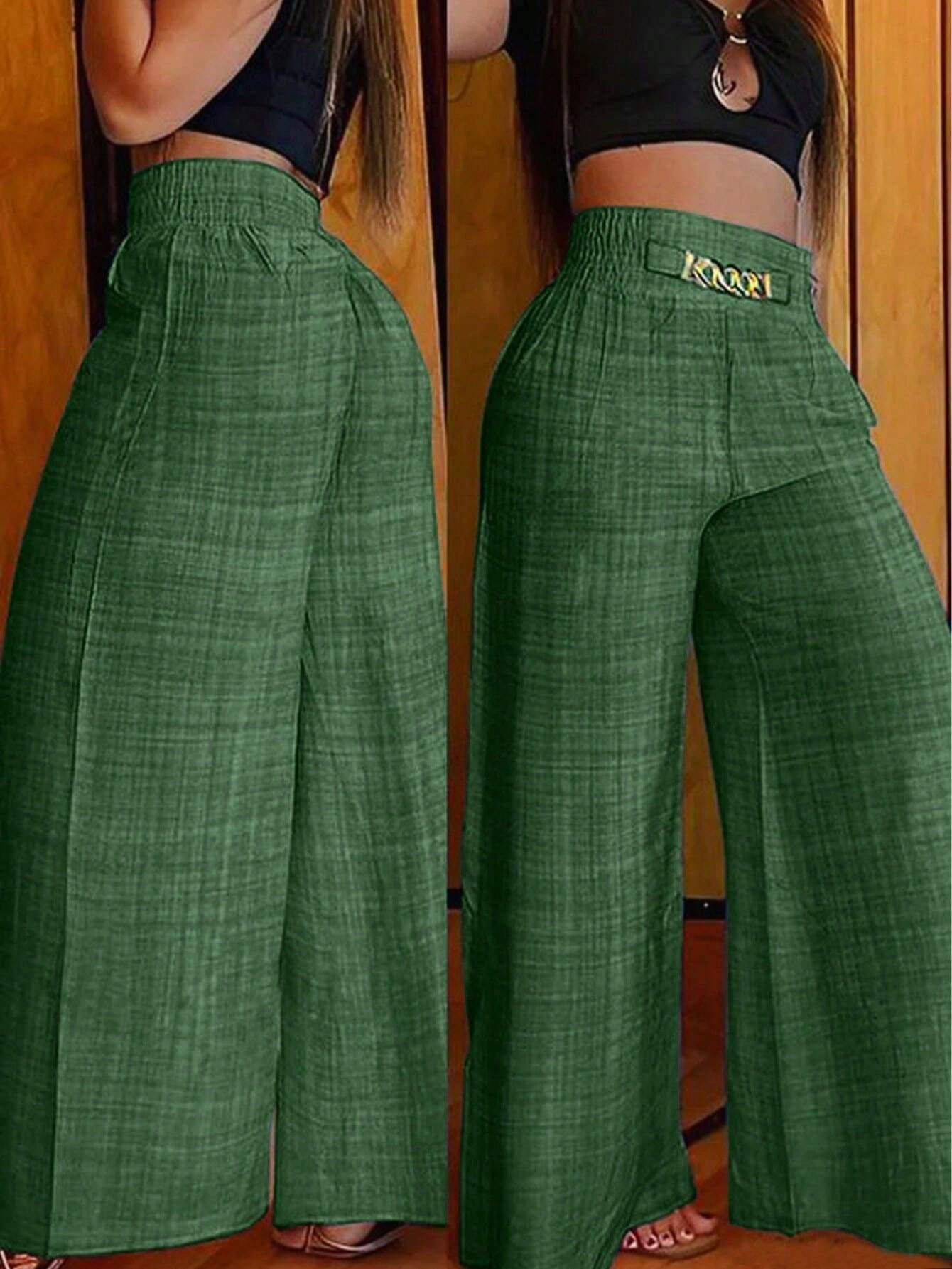 273g Weight Straight Pants Pants Length Polyester Fabric Type Low Waist Waist Line Casual Pants Pants Type Inelastic Elasticity Holiday Occasion Loose Fit Type Solid Color Pattern 2025 Spring and Summer Season Women's Gender Streetwear Style Women's Holiday Streetwear Solid Color Straight Pants Casual Pants 13