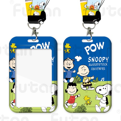 Cartoon bald Snoopy card holder student kindergarten pick-up card work permit work card bus access control meal card holder