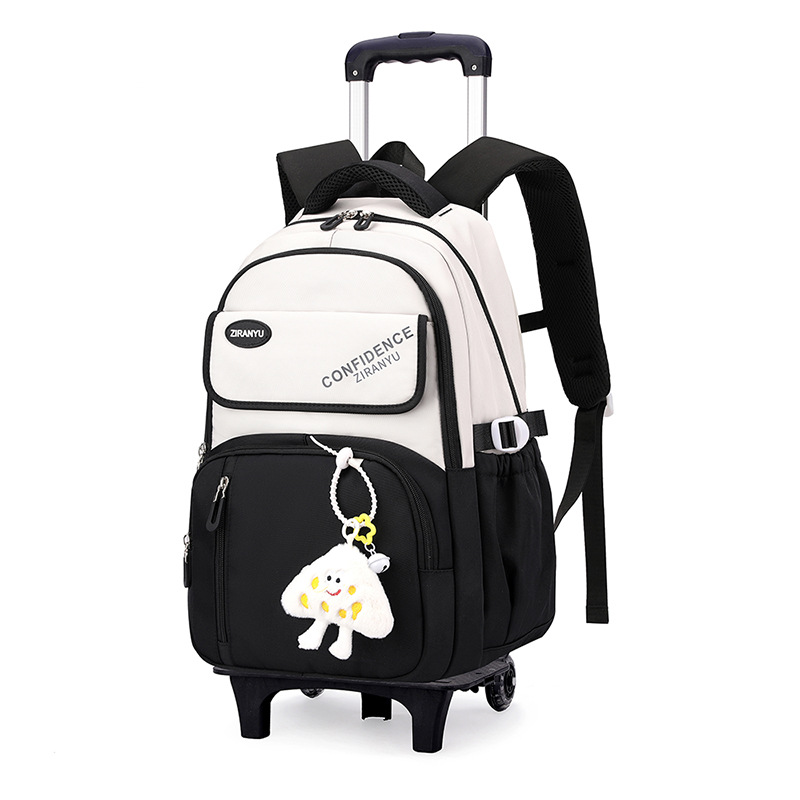 Peces naturales, mochila de tirón para estudiantes de secundaria de tres a seis grados, mochila de hombro de gran capacidad para escalar escaleras