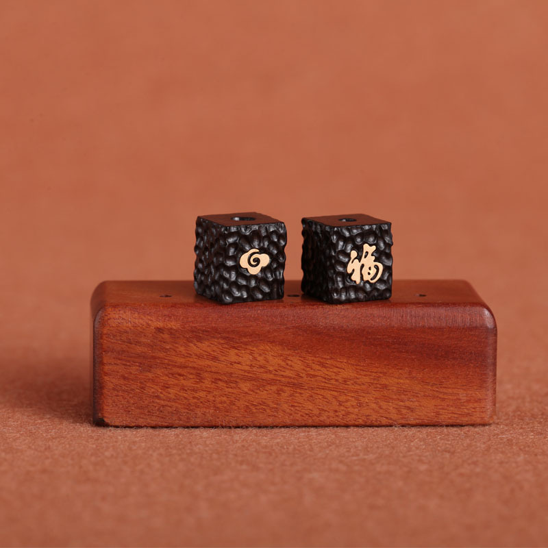 厂家批发黑檀木镶铜DIY配饰钥匙扣配件车挂饰品工艺品礼品配件