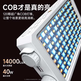 跨境热卖大功率40W全彩补光灯 手机直播美颜手持便捷户外摄影灯