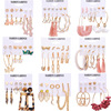 Earrings, advanced set, retro accessory, European style, suitable for import, high-quality style, boho style