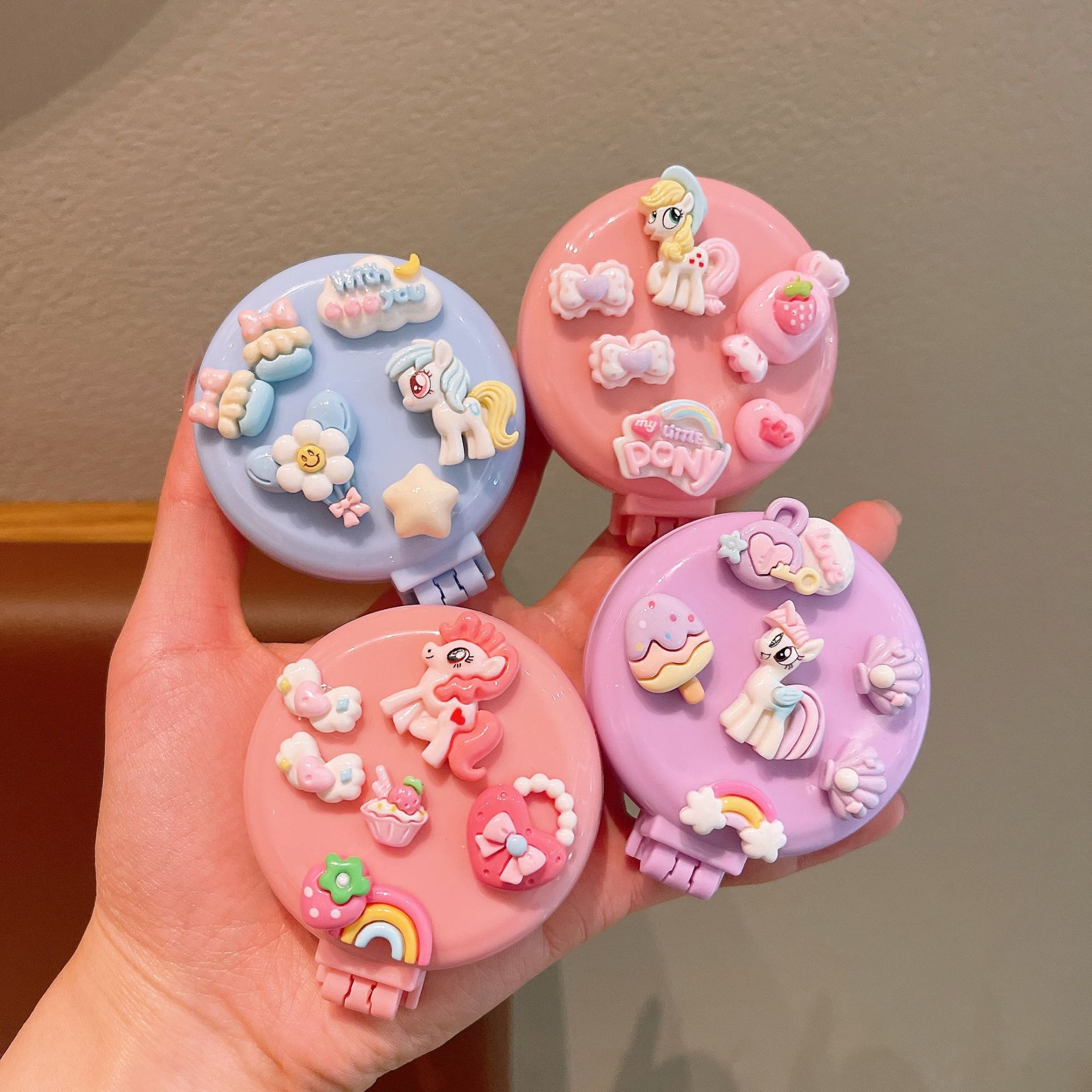 Hermoso portátil plegable airbag masaje pein pequeño espejo de pein todo en uno mini airbag para mujeres