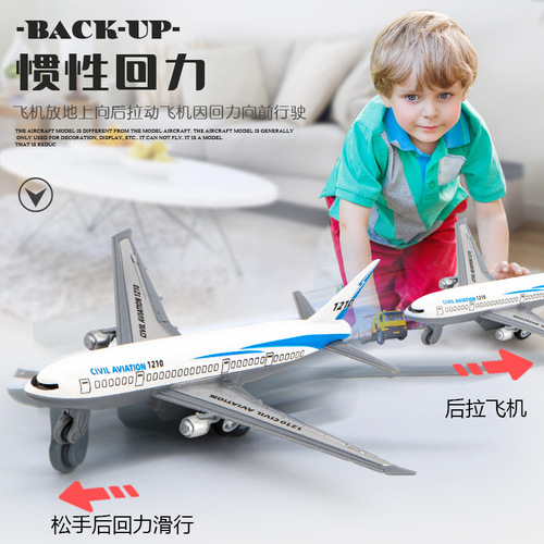 Child boy alloy spring-back car toy excavator forklift engineering series aircraft model toy