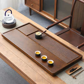 整块实木茶盘家用茶具套装小型干泡茶台排水茶海办公室高端电木款