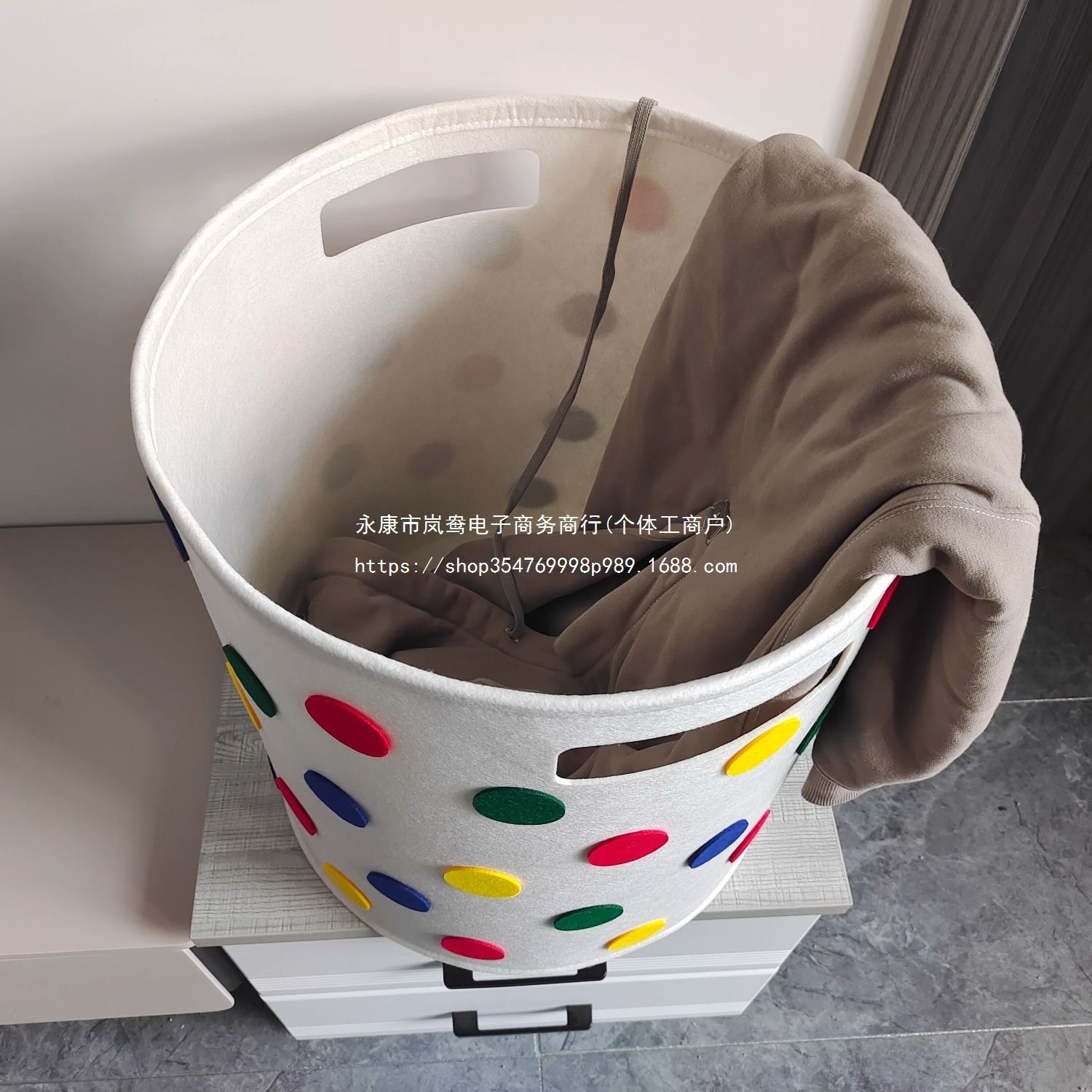 Ins Felt Dirty Clothes Basket Large Capacity Storage Basket Toy Dormitory Home Laundry Foldableing Storage Basket Dirty Clothes Blue