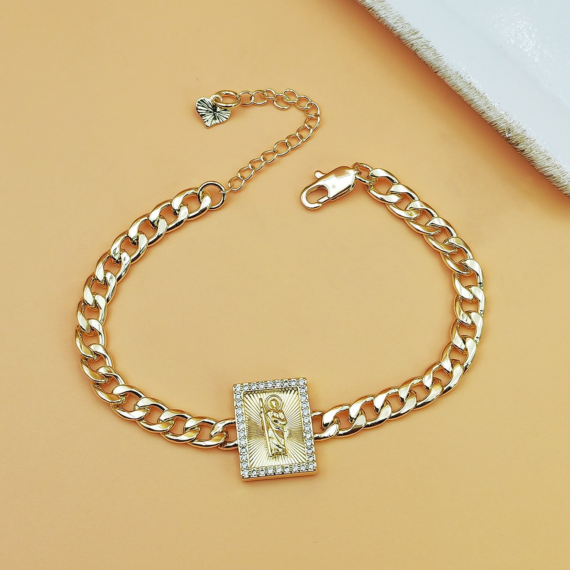 Cross-Border Hot-Selling European and American Retro Jude Pendant Bracelet, Punk Style for Men and Women, Melard Chain Couple Style