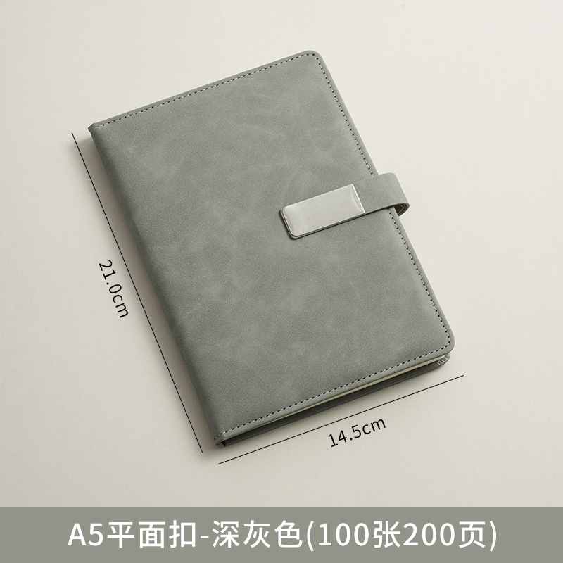 A5 cuaderno de notas logotipo de oficina de negocios regalos de cuero suave grueso de alto valor de la cara hebilla cuaderno de notas caja de regalo