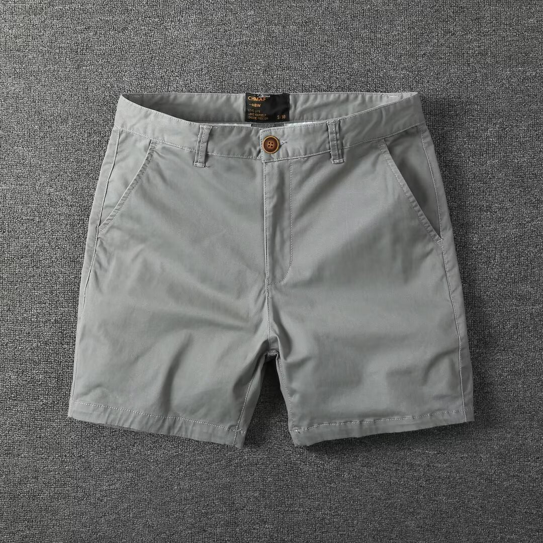 Men's quality elastic casual solid color shorts